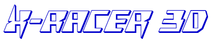 X-Racer 3D шрифт